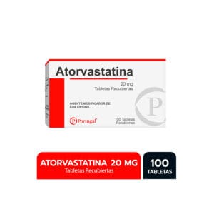 ATORVASTATINA 20MG TABLETAS RECUBIERTAS – CAJA 100 UN